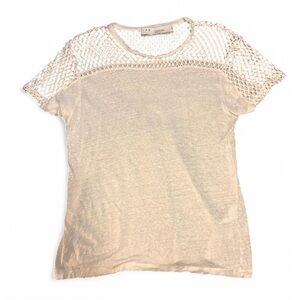 IRO White Mesh Masua Linen and Cotton Shirt